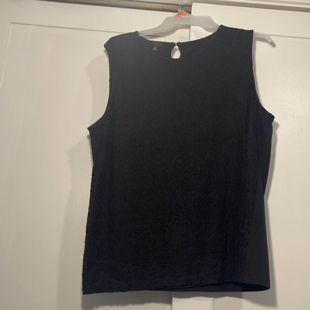 Large black Talbots sleeveless shirt.